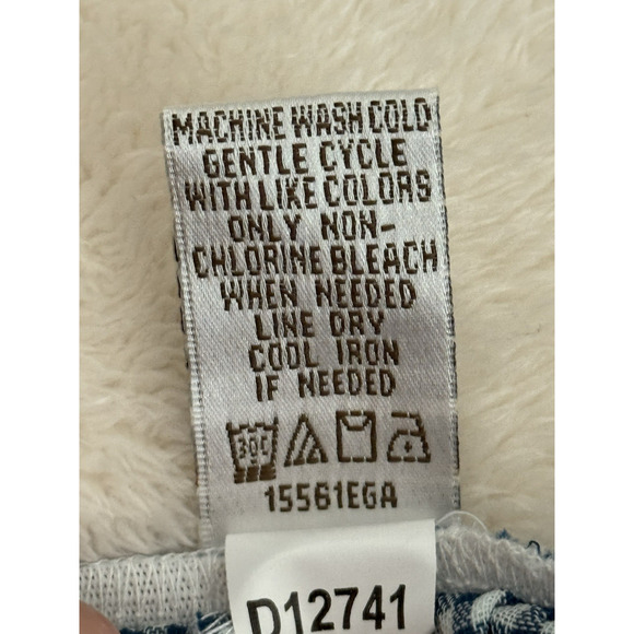 Draper's & Damon's Capri Cotton Elastic/Tie Waist Pull-on Pants Blue/White Sz 3X - Picture 6 of 13